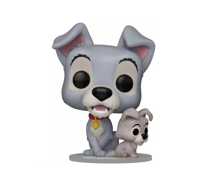 Figurine POP! Disney – Tramp avec son chiot – 9 cm