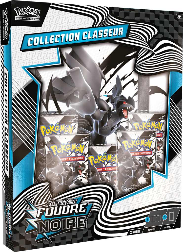 Pokémon Portfolio A4 + 5 Boosters – Foudre Noire (Écarlate & Violet)