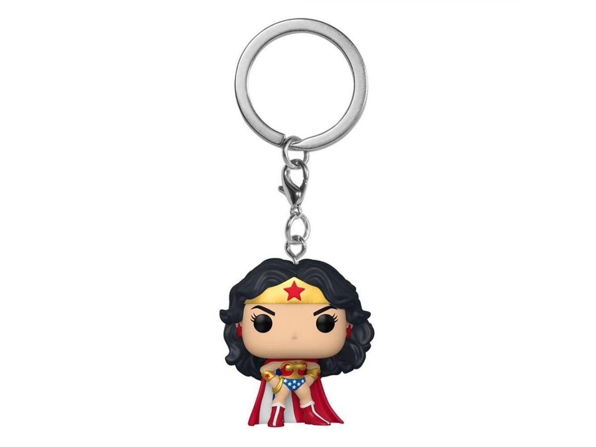 DC Comics Poche Pop! Porte-clés Vinyle 4 Cm Wonder Woman 80e Anniversaire Funko