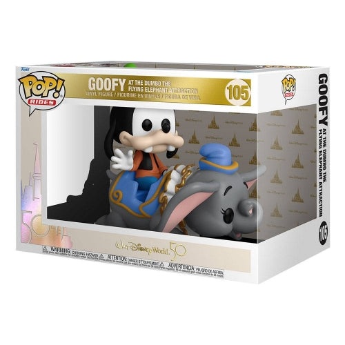Disney - Figurine POP! Walt Disney World 50th Anniversary Deluxe Dumbo w/Goofy 15 cm