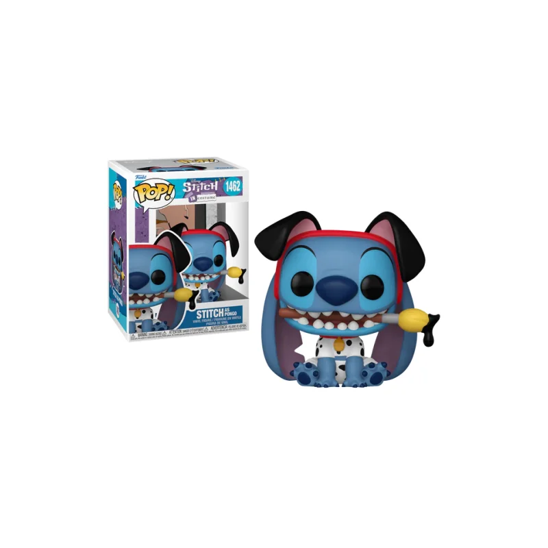 Figurine Funko POP! Disney N°1462 – Stitch en Costume de Pongo – 9 cm