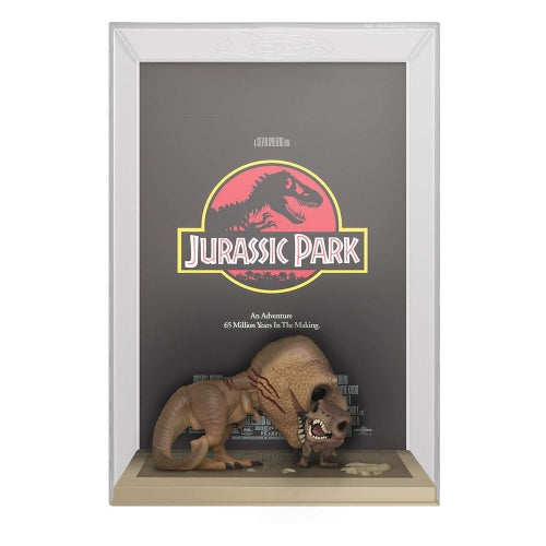 Jurassic Park - Movie Poster et figurine POP! Tyrannosaurus Rex & Velociraptor 9 cm