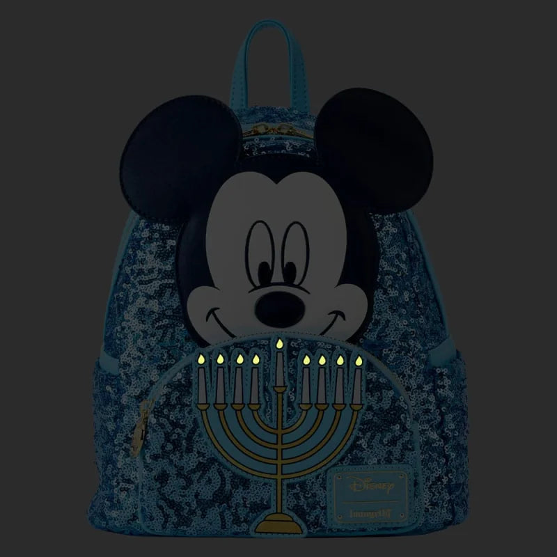 Mini Sac à Dos Disney Mickey Happy Hanukkah Menorah – Édition Exclusive par Loungefly