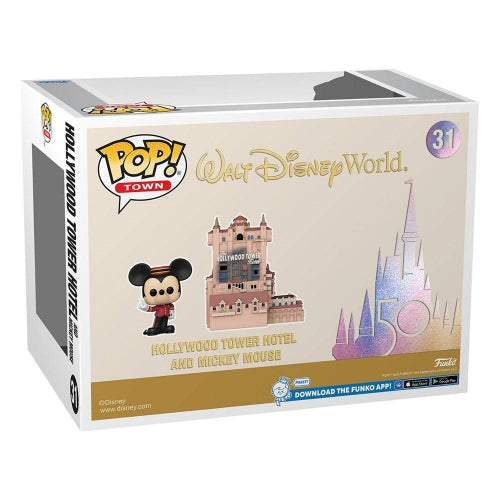 Walt Disney Word 50th Anniversary - Figurine POP! Hollywood Tower Hotel and Mickey Mouse 9 cm