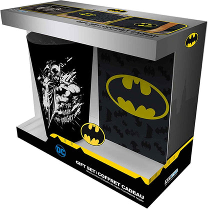 ABYSTYLE – DC Comics – Coffret Cadeau Batman : Verre XXL + Pin's + Carnet