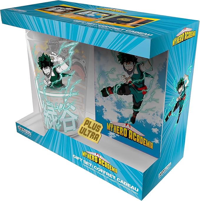 Coffret Cadeau My Hero Academia – Verre XXL + Pin's + Carnet | ABYSTYLE