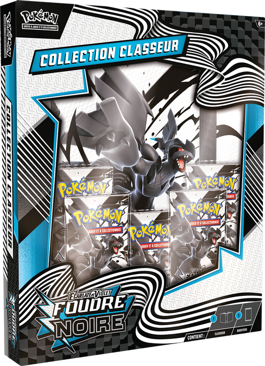 Pokémon Portfolio A4 + 5 Boosters – Foudre Noire (Écarlate & Violet)