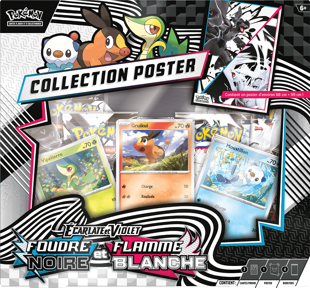Pokémon : Coffret Poster – Foudre Noire & Flamme Blanche