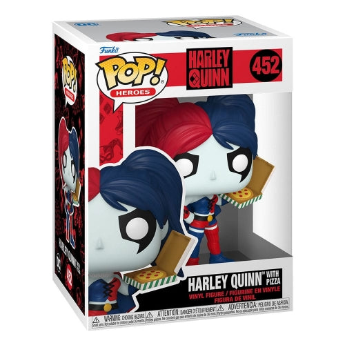 DC Comics : Harley Quinn Takeover - Figurine POP! Harley with Pizza 9 cm