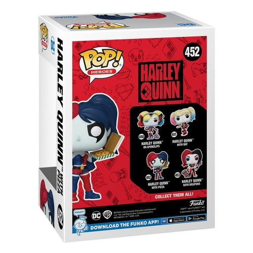 DC Comics : Harley Quinn Takeover - Figurine POP! Harley with Pizza 9 cm