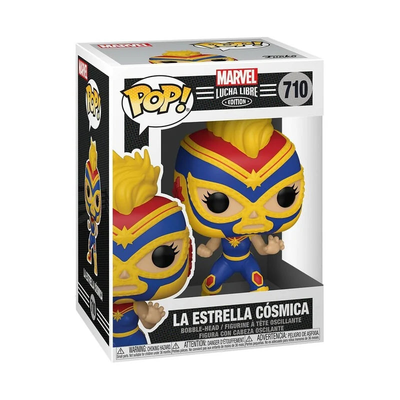 Figurine Pop Pop! Marvel: Lucha Libre - Capitaine Marvel