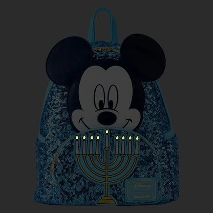 Mini Sac à Dos Disney Mickey Happy Hanukkah Menorah – Édition Exclusive par Loungefly