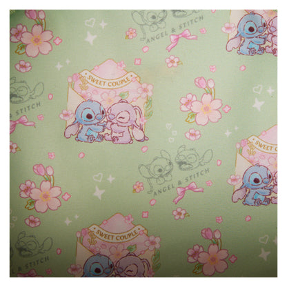 Mini Sac À Dos Stitch & Angel Cœurs Et Fleurs De Cerisiers - Disney Loungefly